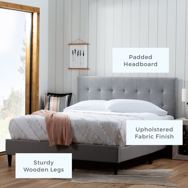 Andover Mills™ Peters Upholstered Bed & Reviews Wayfair Canada